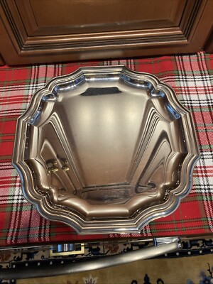 Jean Couzon Mazarin Platter Tray Stainless Steel Chippendale France