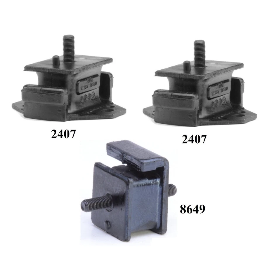 3 piezas montaje de motor y transmisión apto para furgoneta Toyota 1984-1985 2,0 L Foto 2 de 4