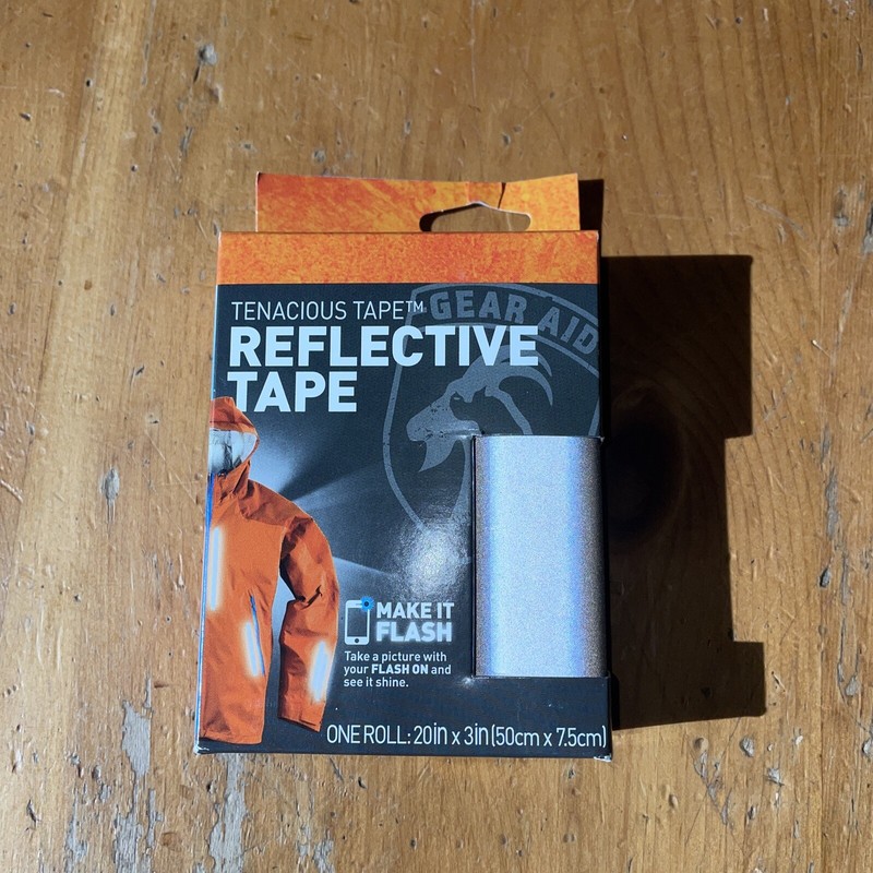 Gear Aid Tenacious Tape Reflective Fabric Peel & Stick Tape 20in x 3in Roll