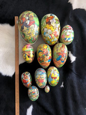 Western German Paper Mache Easter Egg Candy Containers 1930-40s Lot of 11