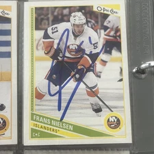 Frans Nielsen Signed Autographed 2013-14 O Pee Chee OPC Card Islanders