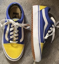 VANS Old Skool Yellow/Blue Low Top OTW Skateboarding Shoes Size 4M-5.5W