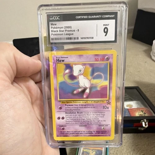 Pokémon Mew CGC 9 Black Star Promo #8 Pokémon League 2000 English