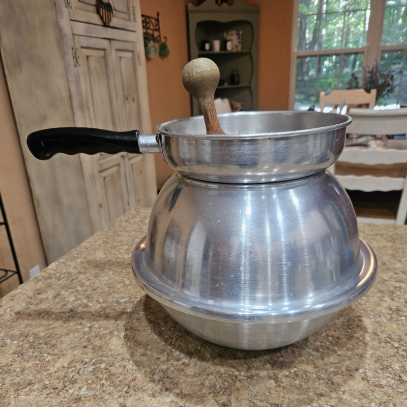 Vintage Vita Craft #625 Food Mill Aluminum Berry Strainer Sieve & Wood Pestle