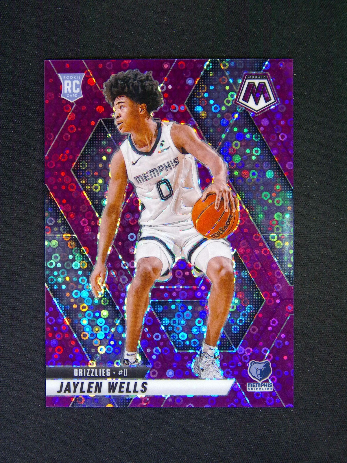 2024-25 Panini Mosaic Jaylen Wells #240 RC Rookie Fast Break Purple /50