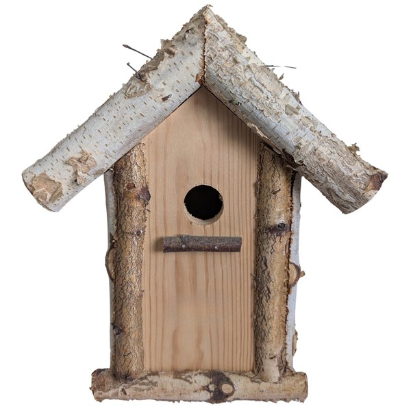 Kleiber Nistkasten Birke Ø 2,8 Cm | Reisigdach | Vogelhaus FüR Meisen-image