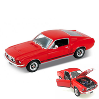Ford Mustang Gt 1967 Red 1:24 Welly Auto Stradali -D- Neues Modell
