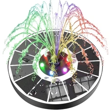 Solar Fountain Upgraded 100% Glass Panel, 3.5W Solar Powered Water Pump Built...