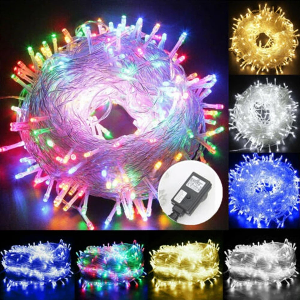 NONMON Mains Plug In Fairy String Lights 100/200/300/500 LED Xmas Party Garden Wedding