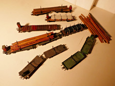 Konvolut von Langholz- und Rohrtransportwagen , H0 , Gleichstrom ,versch. Herst.