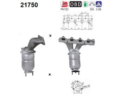 KATALYSATOR FÜR OPEL VECTRA C (Z02), OPEL VECTRA C CC (Z02) - AS 21750