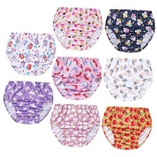 8 Packs Reusable Plastic Underwear Covers for Potty Training and 3T Girls