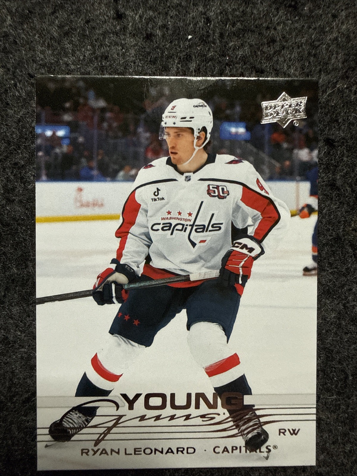 Ryan Leonard 2025-26 Upper Deck Young Guns RC #238 ~ Washington Capitals