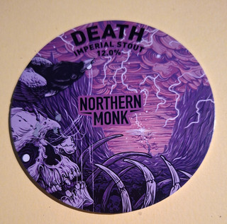 NORTHERN MONK brewery DEATH craft Beer pump keg font ale badge Yorkshire 12% abv