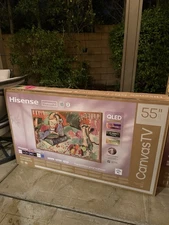 Hisense 55" Class S7N CanvasTV 4K QLED Google Smart TV - BRAND NEW! Art Frame TV