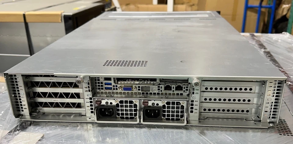 2U AI MINING SERVER 2x Xeon 36 cores 2.3Ghz 32GB DDR4  2x NVIDIA V100 GPU 2PS - Image 2 of 4