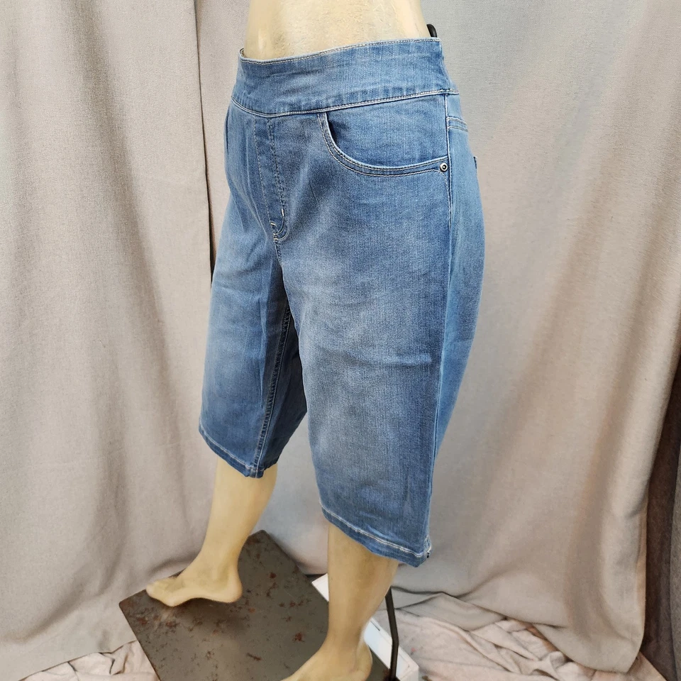 Pantalones Cortos de Jean Westbound Park Avenue Fit Azul Denim Talla 14 GRANDES Cintura Elástica Foto 4 de 4