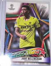 RARE JUDE BELLINGHAM FUTURE STARS ROOKIE CARD 2021-22 TOPPS UEFA CLUB BVB. rookie card picture