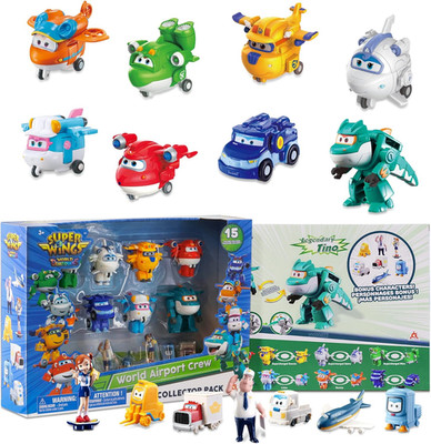 Super Wings 15-Pack Transforming Toys 2 Inch Airplane Robot Mini Action Figures