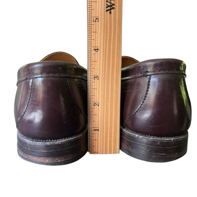 Vintage Sebago Burgundy Pinch Moc Toe Penny Loafer Shoes  display picture 3