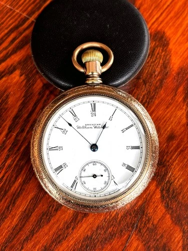 Clean 1896 Waltham Grade 28 16S 11J Gold-Filled Case Nice Dial Runs Strong!