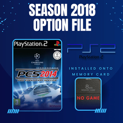 *Season 2018* PES Pro Evolution Soccer 2014 Option File PS2 Memory Card