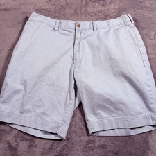 Polo Ralph Lauren Seersucker Shorts Mens 38 Gray Cotton Logo Casual Classic Fit