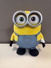 BOB MINIONS Despicable Me Talking Light Up Eyes BIG Large Plush 15" Thinkway Toy