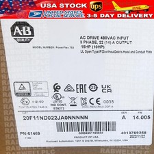 1PC Allen Bradley 20F11ND022JA0NNNNN PowerFlex 753 AC Drive 20F11ND022JA0NNNNN