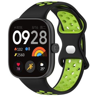 Armband für Xiaomi Redmi Watch 6/5/4/ Smart Band 9 Pro/8 Pro Bizon Schwarz-Grün