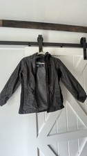 Kids 10/12 Unisex Dark Gray Columbia Rain Jacket with Hood