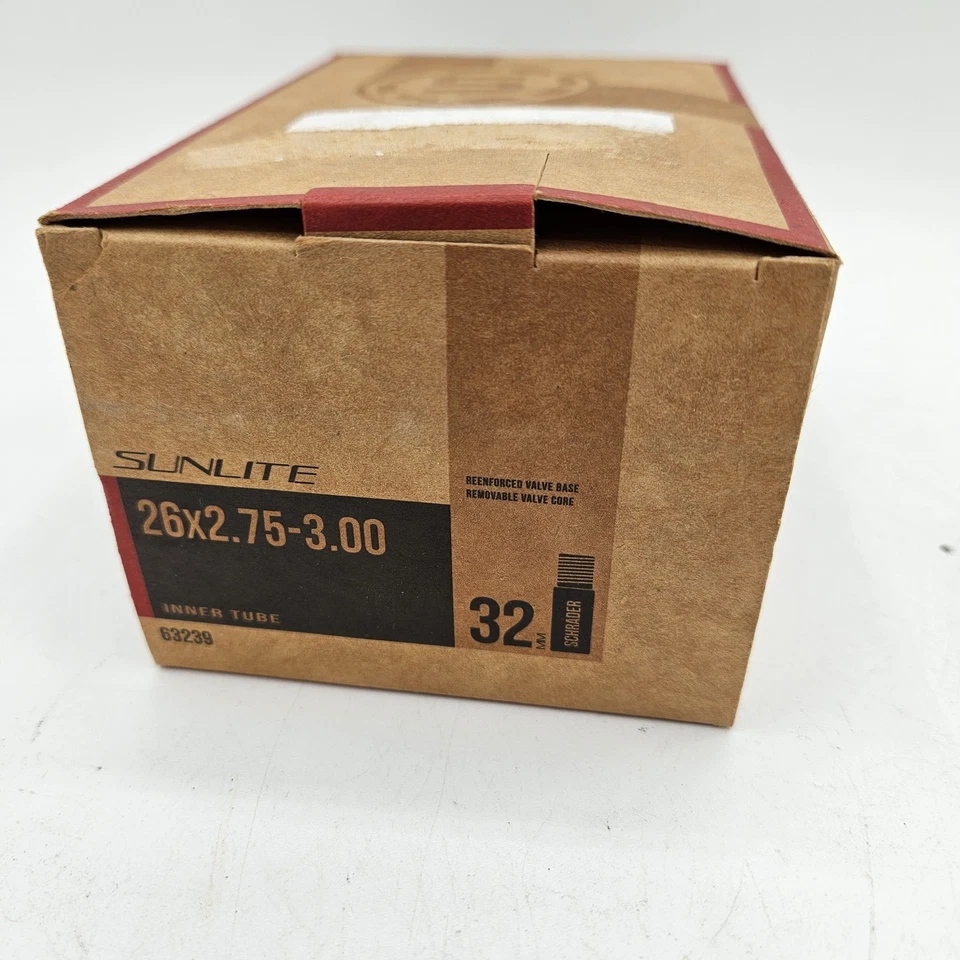 Lot 3x - New Sunlite Standard 32 mm Schrader Valve Inner Tube, 26 x 2.75-3.00" - Image 2 of 3