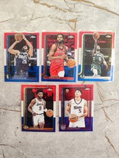 Topps Chrome 2025 Basketball NBA Red White Blue Refractor 5 Card Lot