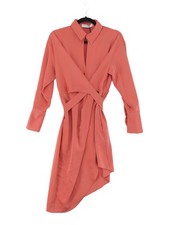 Paisie Shirt Midi Dress UK8 in Pink