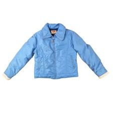 VINTAGE Comfy Bomber Jacket Coat Small Goose Down Blue Made In USA Outdoor