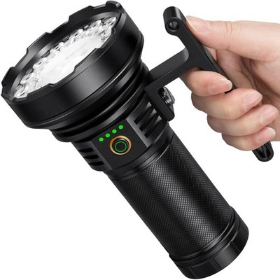 Brightest Flashlight, Rechargeable 200,000 High Lumens Flash Light Spotlight ...