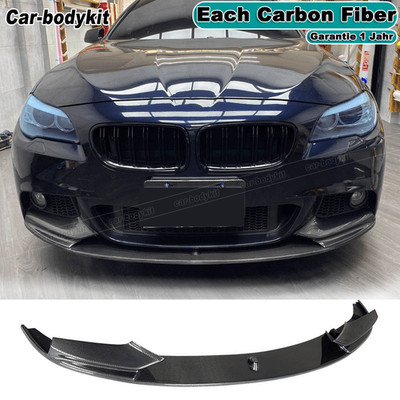 Carbon Fiber Front Spoiler Front Lip Splitter Fits BMW 5 Series F10 528i 535i M Package 