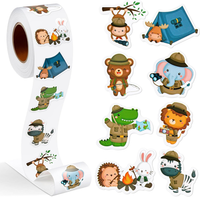Sticker Kinder - 500 Pcs Runde Tier Aufkleber Belohnungsaufkleber - Karikatur An
