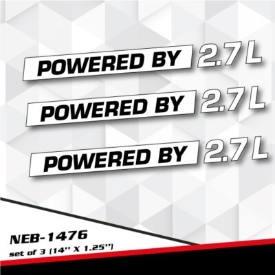 POWERED BY 2.7L Decal Stickers for 3RZ-FE SUPRA SWAP 2TR-FE 2TR-FE EDGE ...