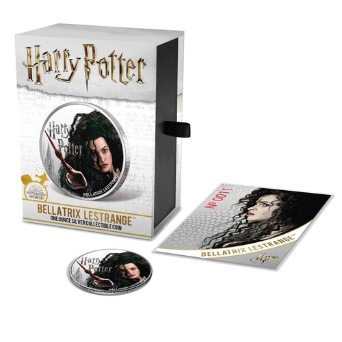 Fiji 1 dollar 2020 Harry Potter Bellatrix Lestrange 1 oz silver proof coin - Foto 4 di 4