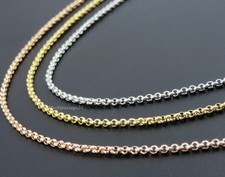 Edelstahl Erbskette 2-3 mm breit 10 -120 cm Halskette Anhänger Rolo-Kette Unisex