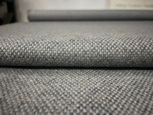 Designtex Bute Tweed Smoke Gray Woven Wool Upholstery Fabric Remnant - 2.1 yards - Picture 2 of 10