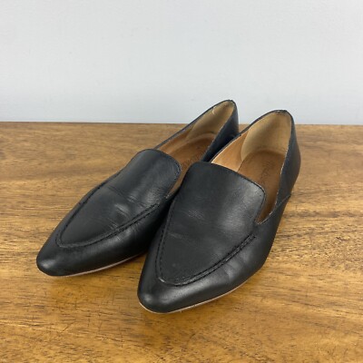 Madewell Frances Skimmer Loafer Flat Shoes Leather Black