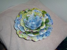 Set of 4 NICOLE MILLER Floral Nesting Bowls