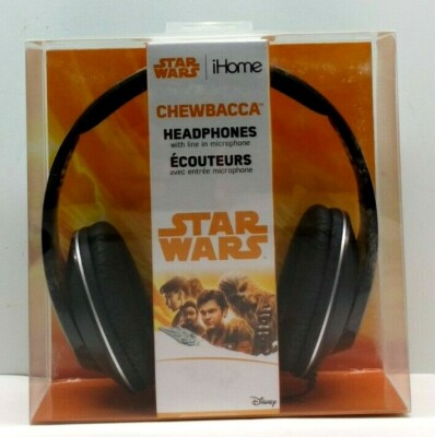 Star Wars CHEWBACCA Headphones w/ Line In Microphone iHome Disney 