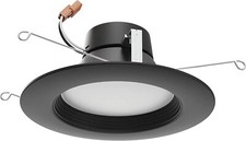 Satco Lighting S11835 Medium E26 LED Downlight Retrofit - Black