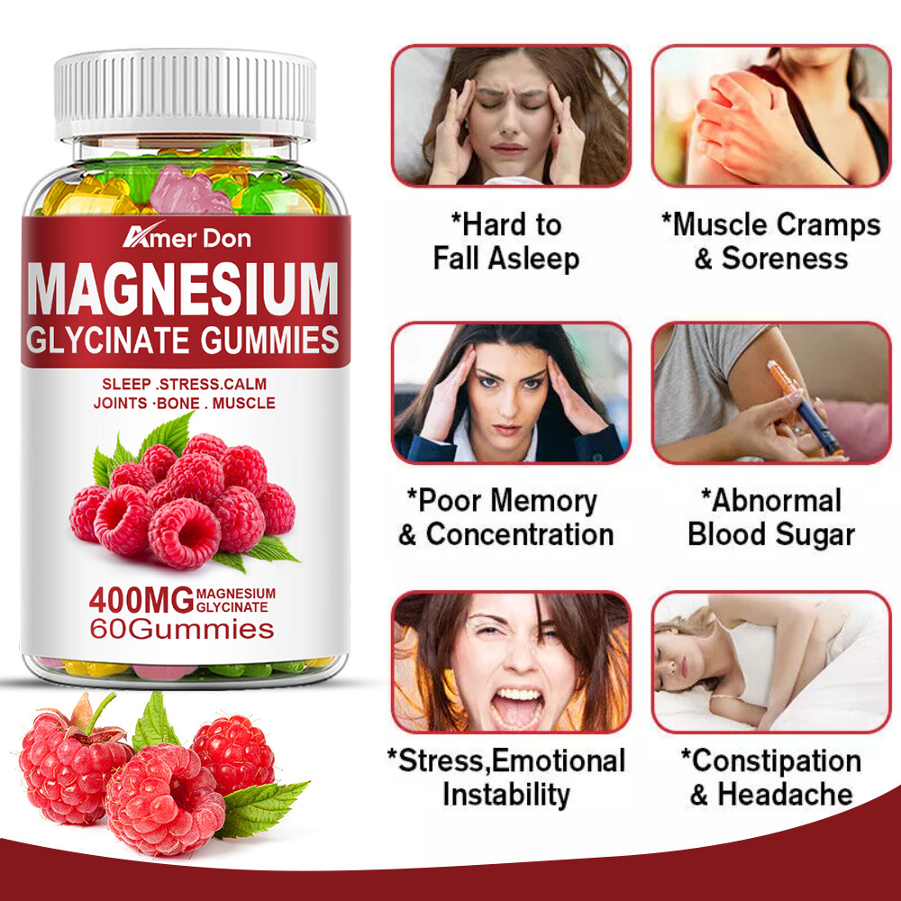 Magnesium Glycinate 400mg-Chelated,for Calm,Stress,Sleep,Leg Cramp,Heart