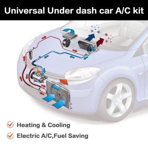 Universal Auto Car Heat &Cool Underdash Air Conditioning Conditioner 12V A/C Kit - Picture 8 of 12