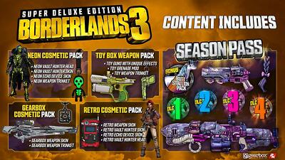 Borderlands 3 *SUPER DELUXE EDITION* (PS4) New [ LIMITED STEELBOOK ]
