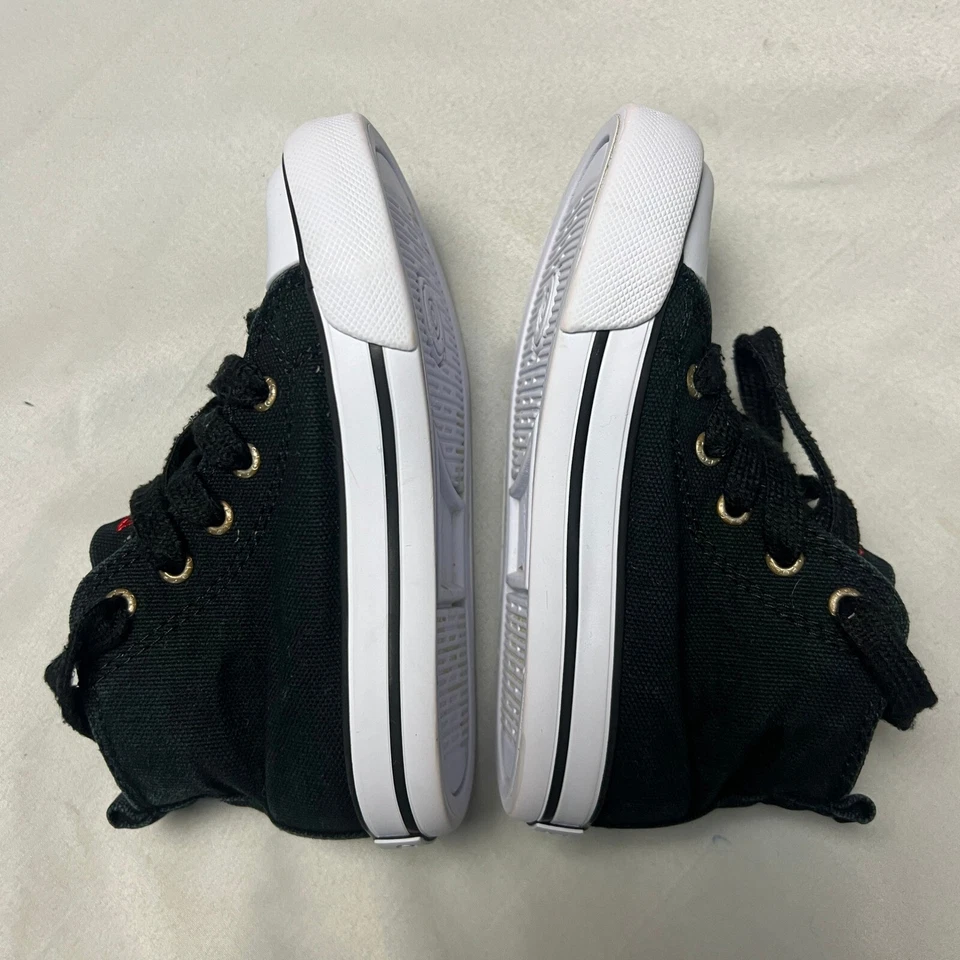 Polo Ralph Lauren Hamptyn Zapatillas Altas Lona Acento Oso Negro Talla 8 Foto 3 de 4
